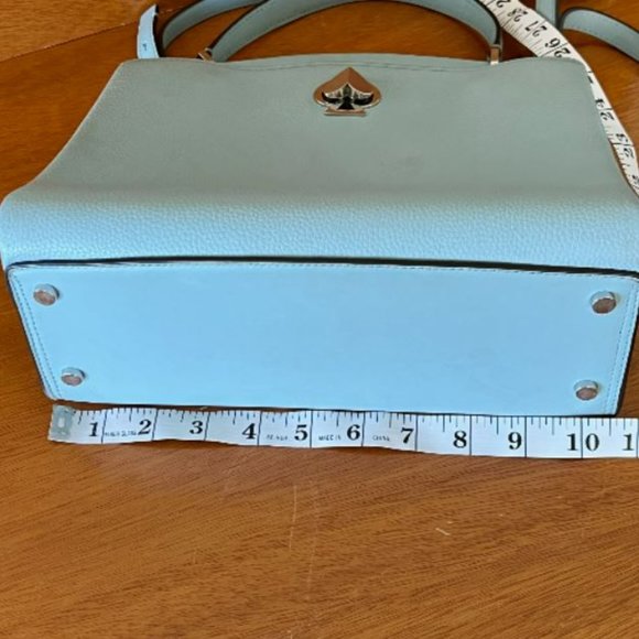 Kate Spade ♠ Romy Medium Satchel Frosted Spearmint Turn Lock Light Blue Bag RARE - Picture 12 of 16